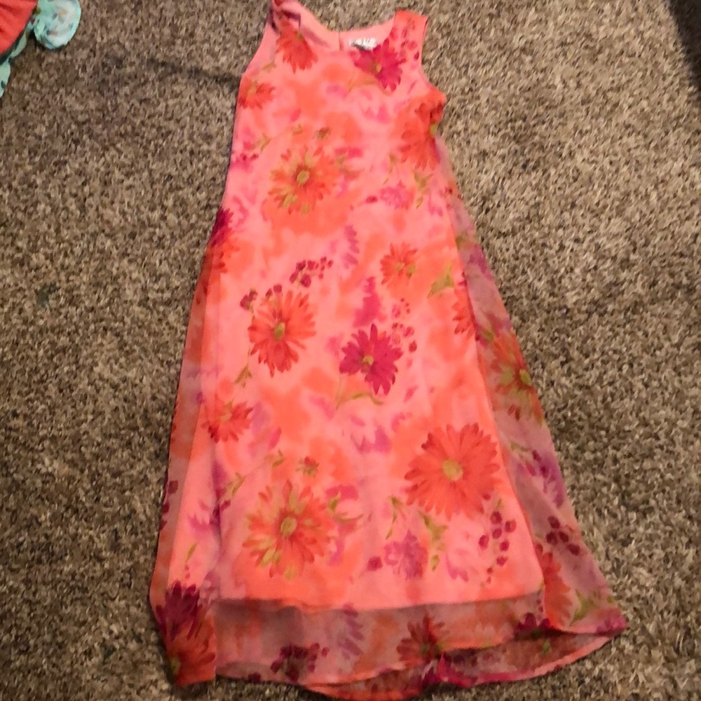 Pink floral dress